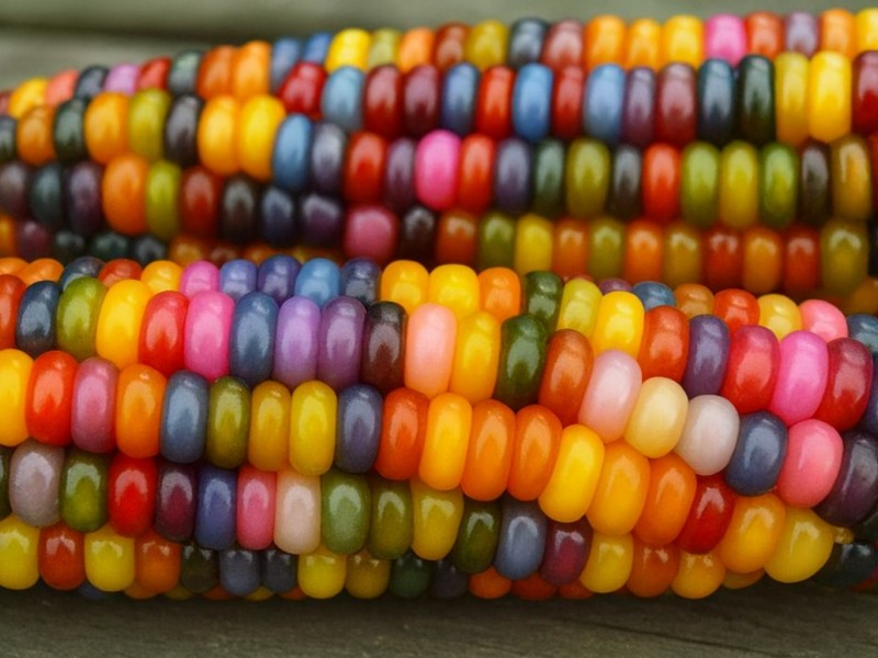 Nizovi bisernih šarenih „perli“ kukuruza na pakračko-lipičkom polju. 