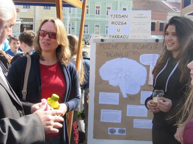 učenici osmih razreda prezentirali su projek Mozgamo za pet kojeg provode uz vodstvo psihologinje Nataše Major i Manuele Papić