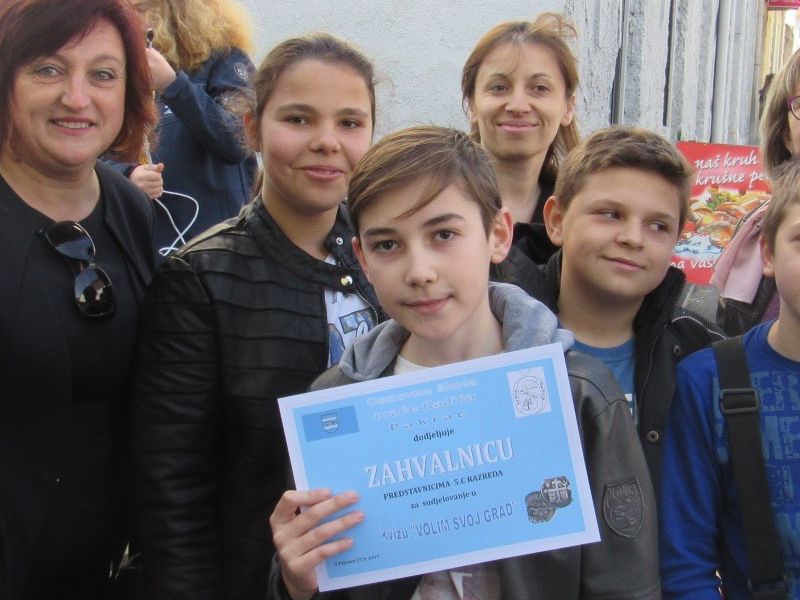 ekipa 5.c razreda koja je pobijedila na kvizu znanja Volim svoj grad