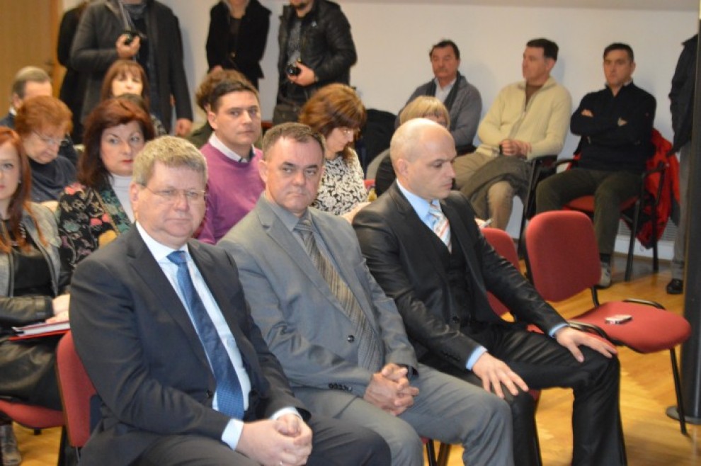 Ministar Mirando Mrsić, župan Alojz Tomašević i zamjenik gradonačelnika Darko Puljašić