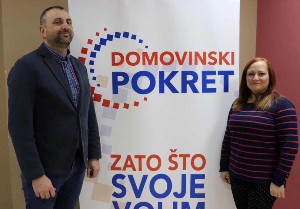 Fotografija: Tomislav Lneniček i Vedrana Vondrak, predsjednik i dopredsjednica GO DP Lipik